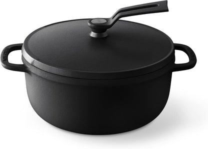 Vermicular - Cast Iron Enamel Pot, 8.7 inches (22 cm), Matte Cloud Pink, Waterless Cooking, Waterless Bake, Includes Exclusive Recipe Book, Oven Pot 2