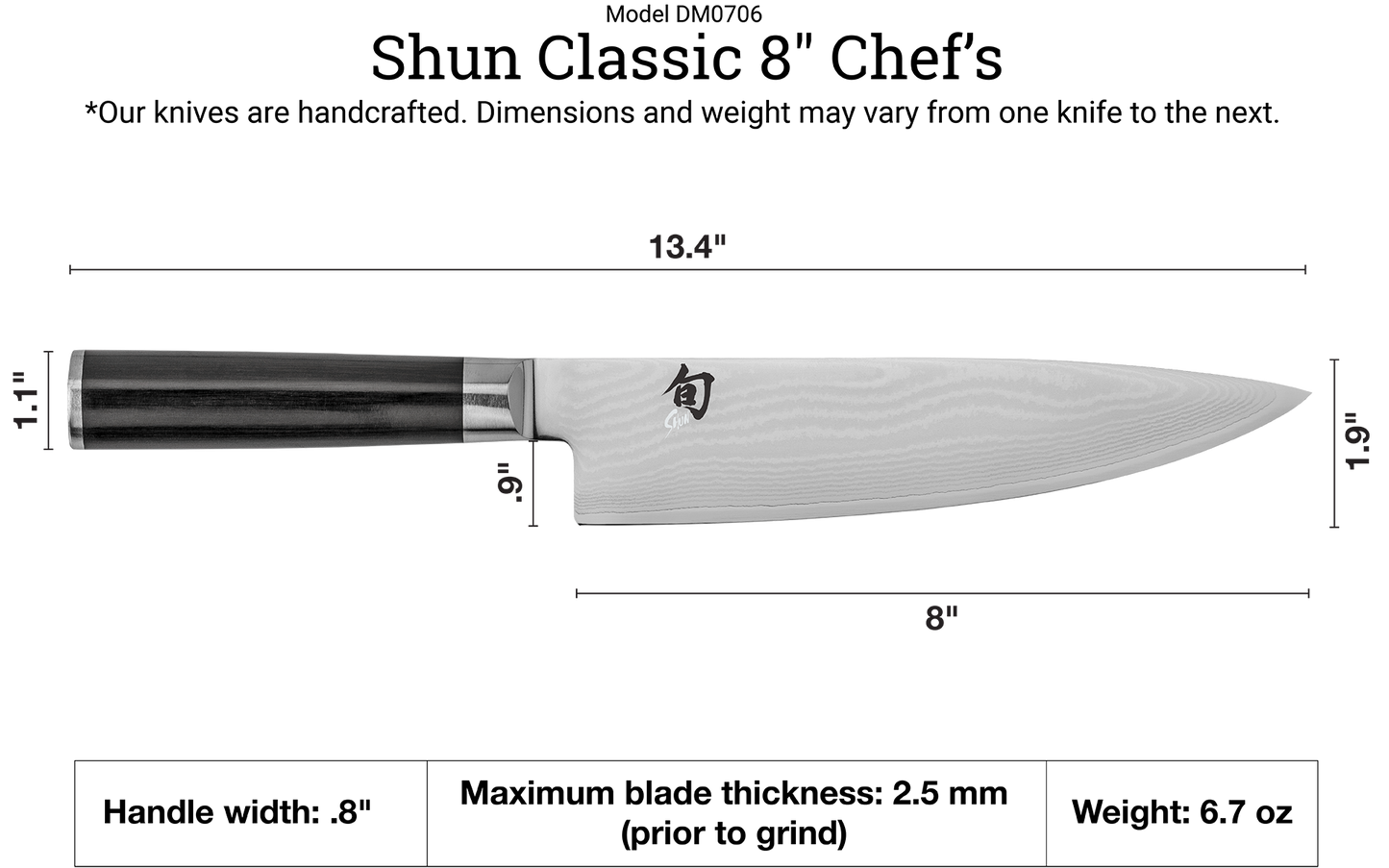 Shun - Classic 8 Chef's Knife