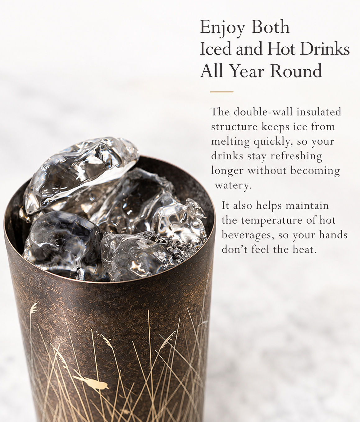 HORIE Aishu Premium Double-Wall Titanium Tumbler Made in Japan