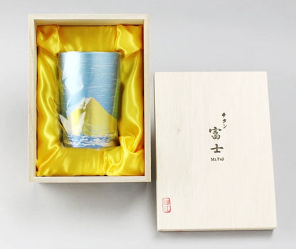 HORIE Fuji Titanium Tumbler Gold Fuji Made in Japan