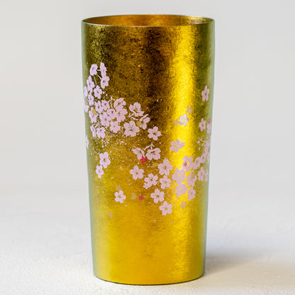HORIE Hareno Premium Double-Wall Titanium Tumbler with Cherry Blossom Design Made in Japan