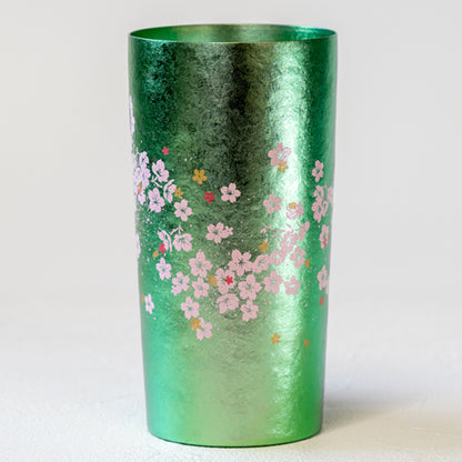 HORIE Hareno Premium Double-Wall Titanium Tumbler with Cherry Blossom Design Made in Japan