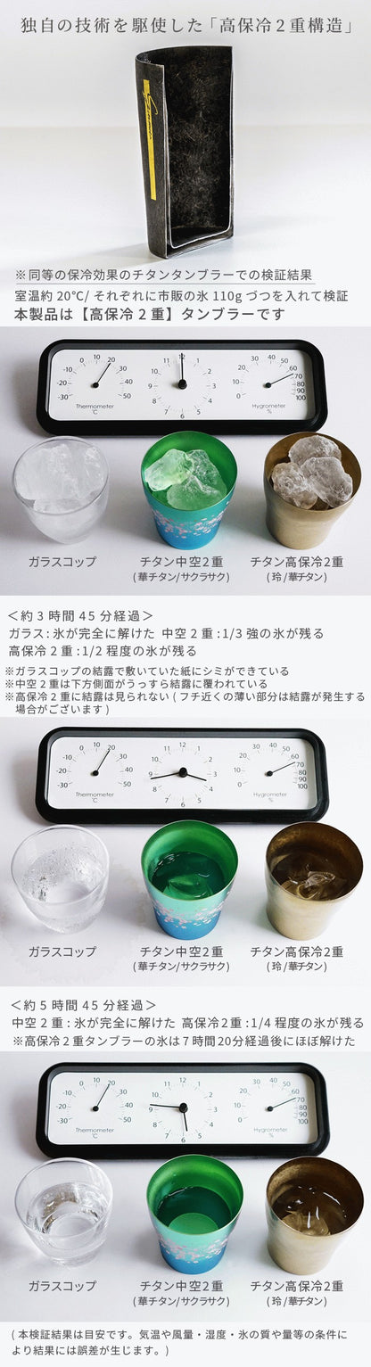 HORIE - [Exclusive] GUNMETA Light - Pure Titanium Double Wall Tumbler