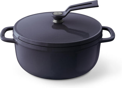 Vermicular - Cast Iron Enamel Pot, 8.7 inches (22 cm), Matte Cloud Pink, Waterless Cooking, Waterless Bake, Includes Exclusive Recipe Book, Oven Pot 2