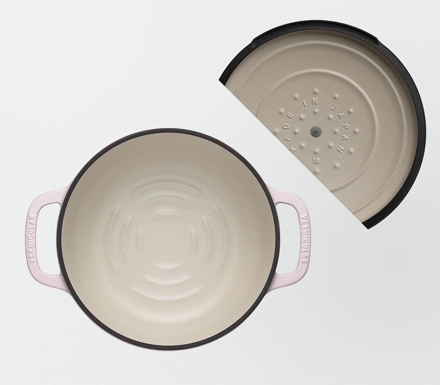 Vermicular - Cast Iron Enamel Pot, 8.7 inches (22 cm), Matte Cloud Pink, Waterless Cooking, Waterless Bake, Includes Exclusive Recipe Book, Oven Pot 2
