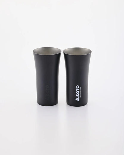 Soto - Stainless Beer Tumbler Black 400ml – Gift Set of 2