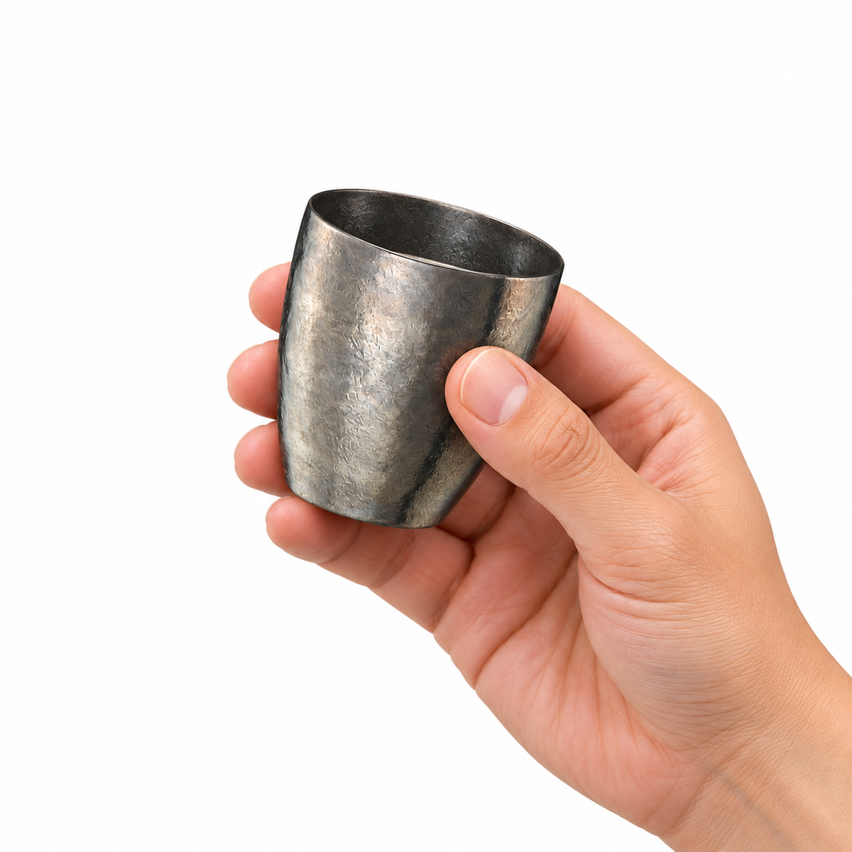 SUSgallery Tumbler Shot 80ml vacuum double-wall titanium shot cup with cherry blossom design made in Japan