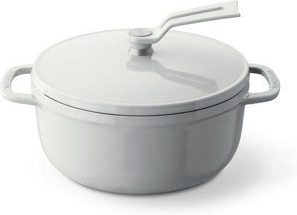 Vermicular - Cast Iron Enamel Pot, 8.7 inches (22 cm), Matte Cloud Pink, Waterless Cooking, Waterless Bake, Includes Exclusive Recipe Book, Oven Pot 2