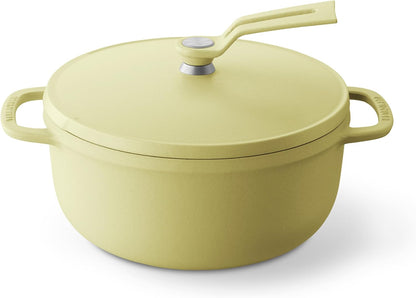 Vermicular - Cast Iron Enamel Pot, 8.7 inches (22 cm), Matte Cloud Pink, Waterless Cooking, Waterless Bake, Includes Exclusive Recipe Book, Oven Pot 2